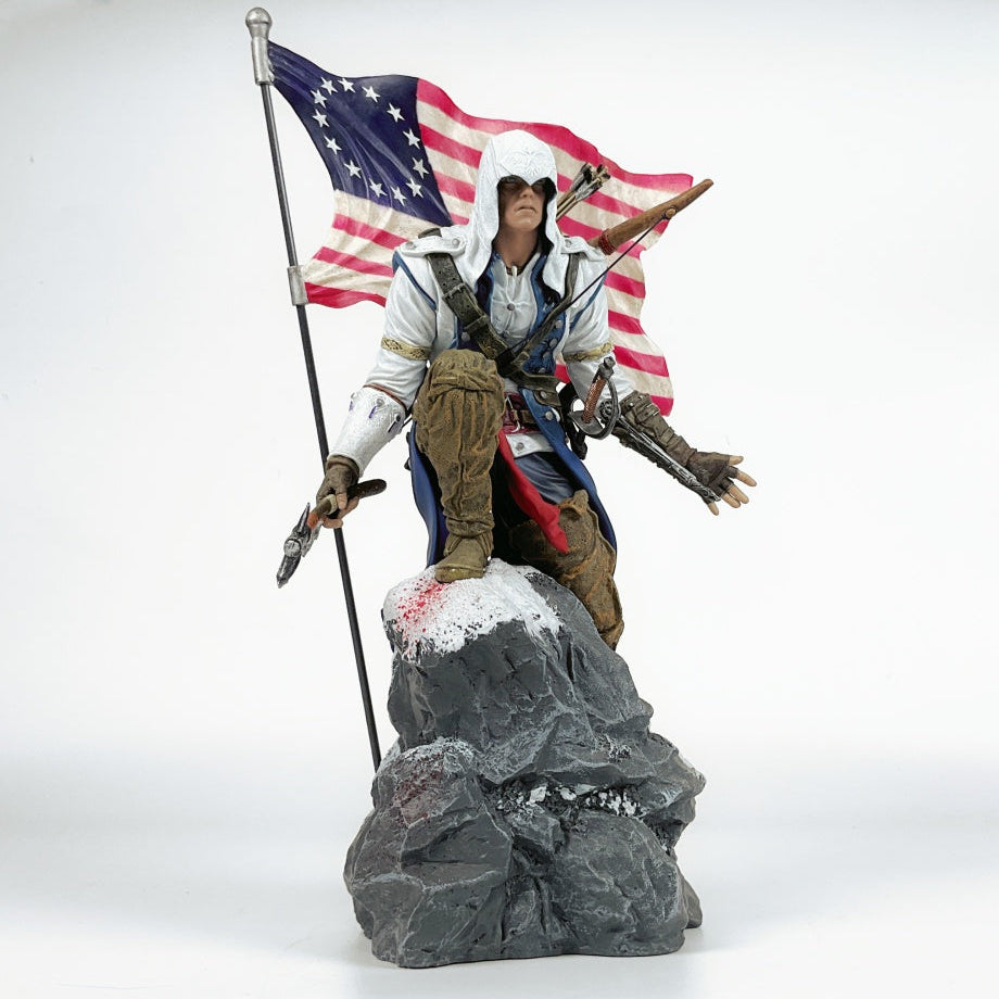 Assassins Creed 3 III Connor Figurine - 2012 Limited Collectors Edition with Flag