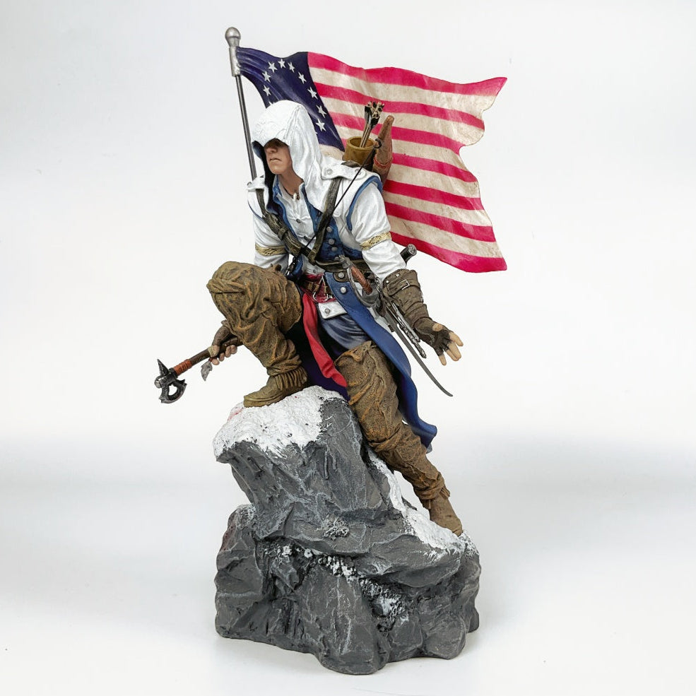 Assassins Creed 3 III Connor Figurine - 2012 Limited Collectors Edition with Flag