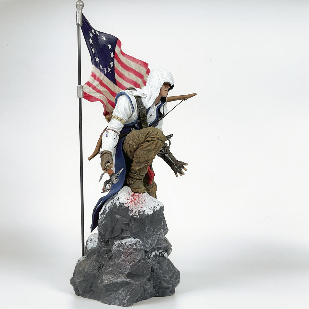 Assassins Creed 3 III Connor Figurine - 2012 Limited Collectors Edition with Flag