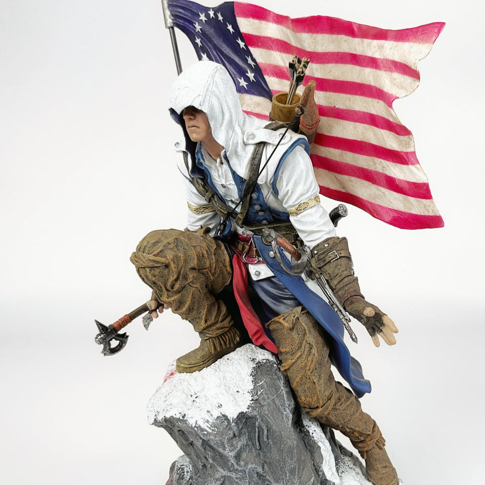 Assassins Creed 3 III Connor Figurine - 2012 Limited Collectors Edition with Flag