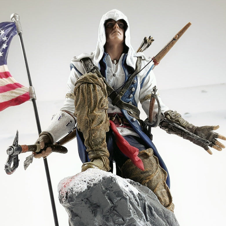 Assassins Creed 3 III Connor Figurine - 2012 Limited Collectors Edition with Flag