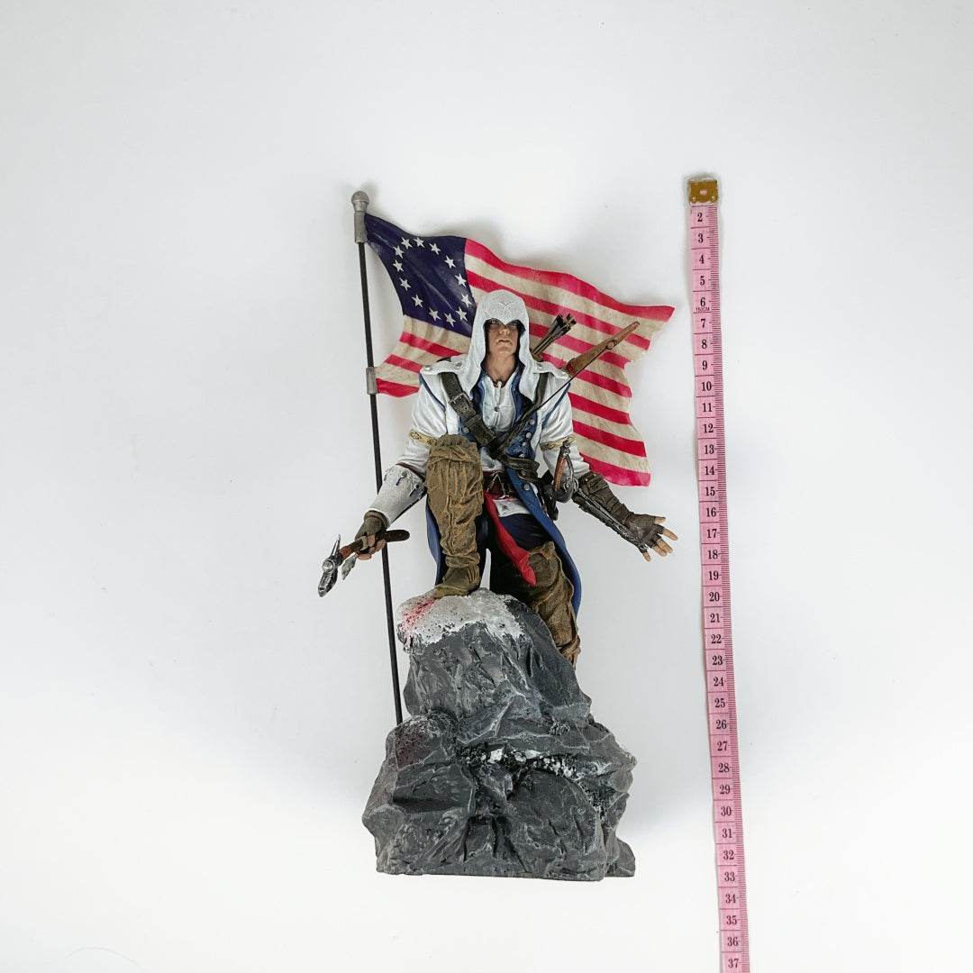 Assassins Creed 3 III Connor Figurine - 2012 Limited Collectors Edition with Flag