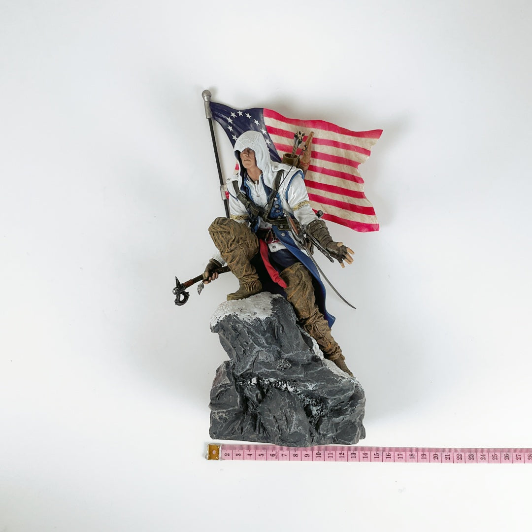 Assassins Creed 3 III Connor Figurine - 2012 Limited Collectors Edition with Flag
