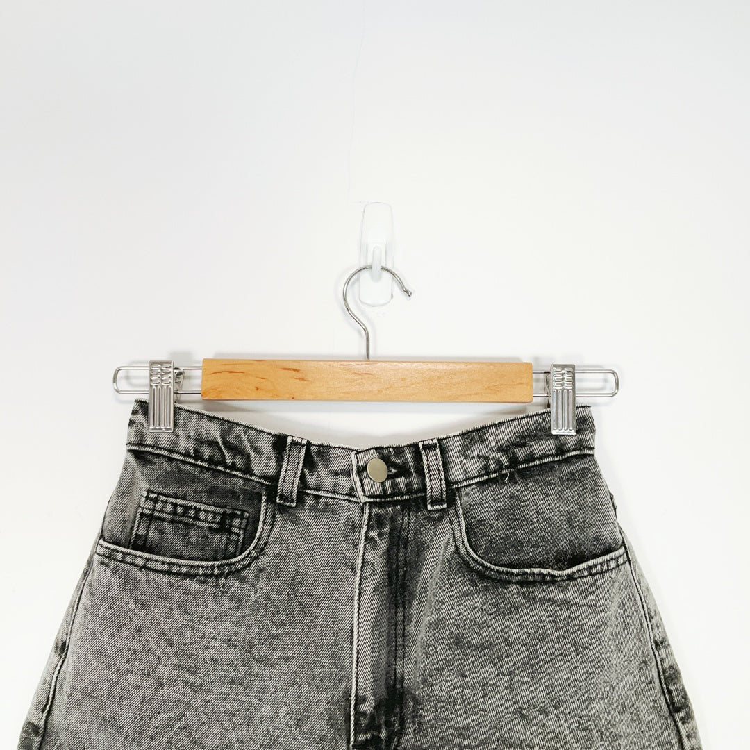 American Apparel - High Waisted Denim Shorts