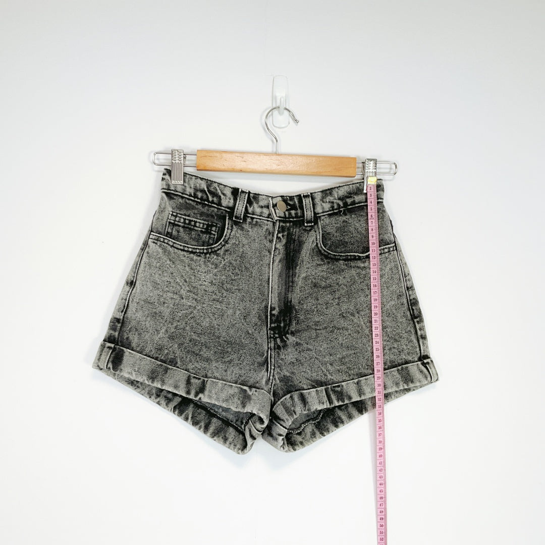 American Apparel - High Waisted Denim Shorts