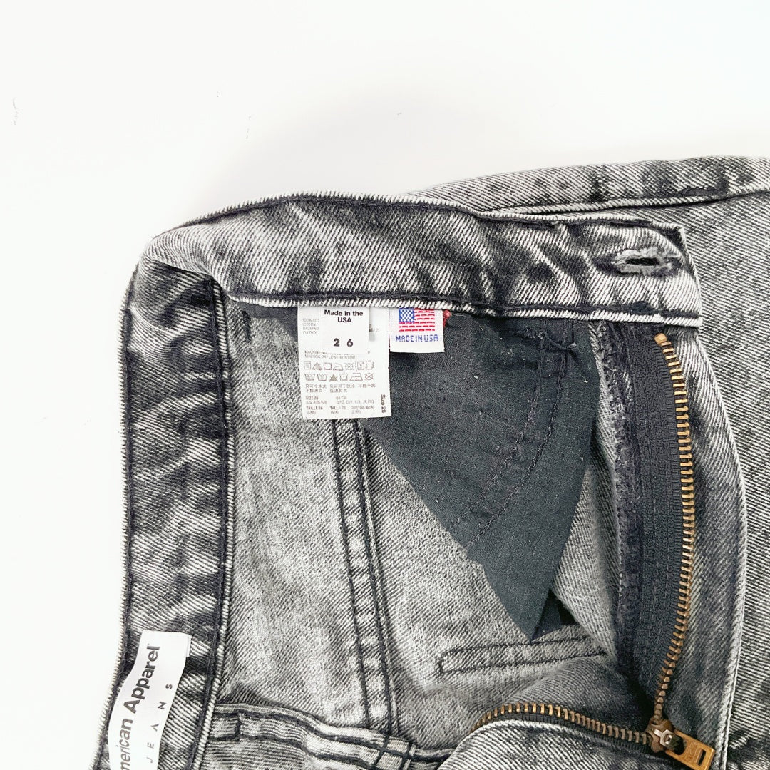 American Apparel - High Waisted Denim Shorts