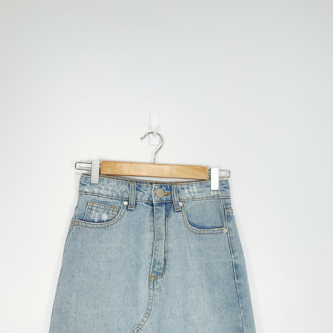 Cotton On - Denim Split Midi Skirt