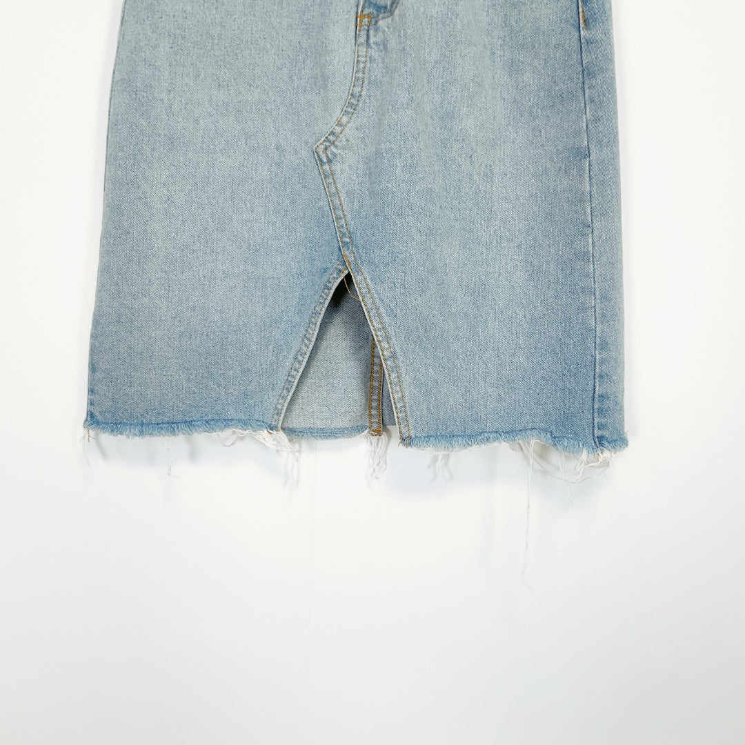 Cotton On - Denim Split Midi Skirt