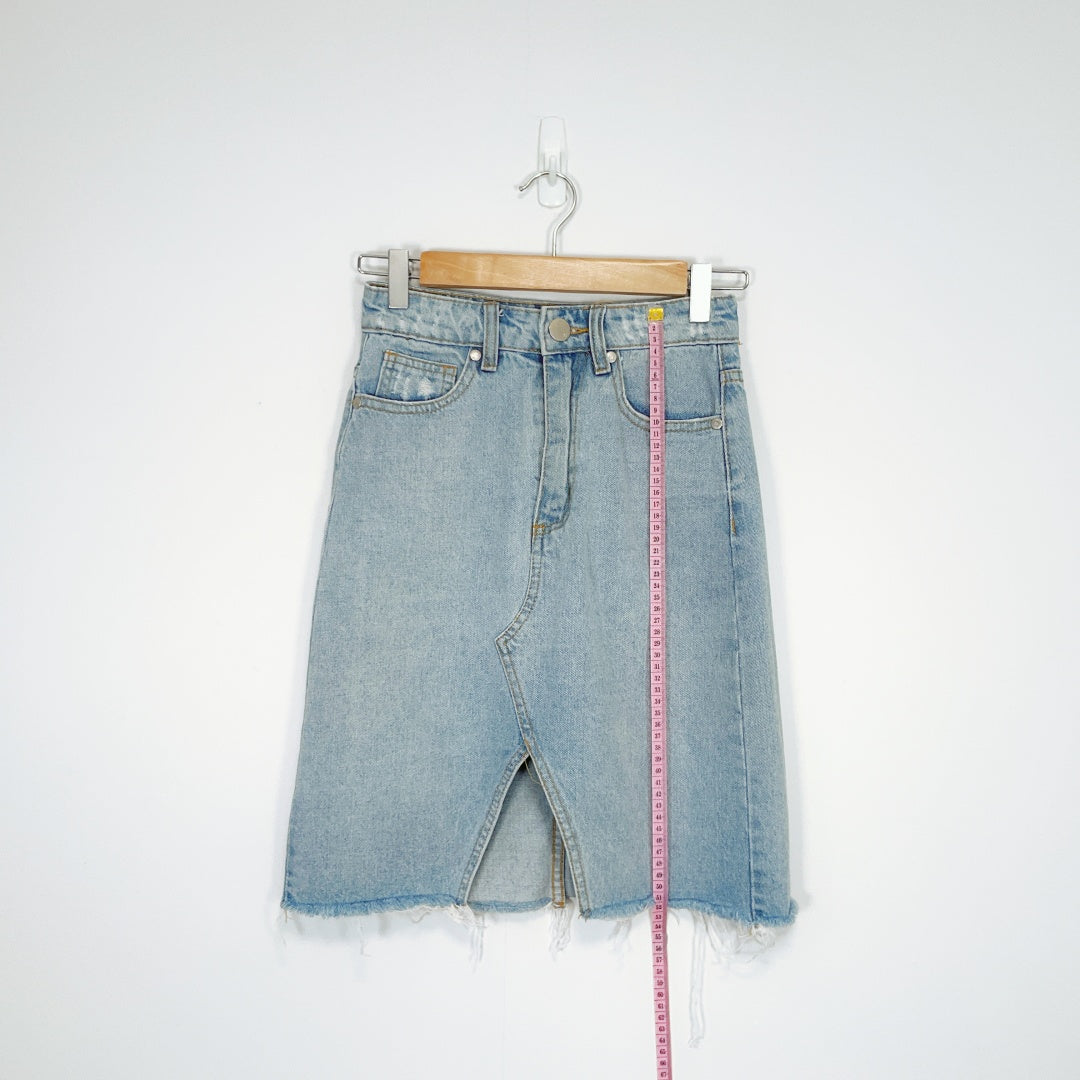 Cotton On - Denim Split Midi Skirt