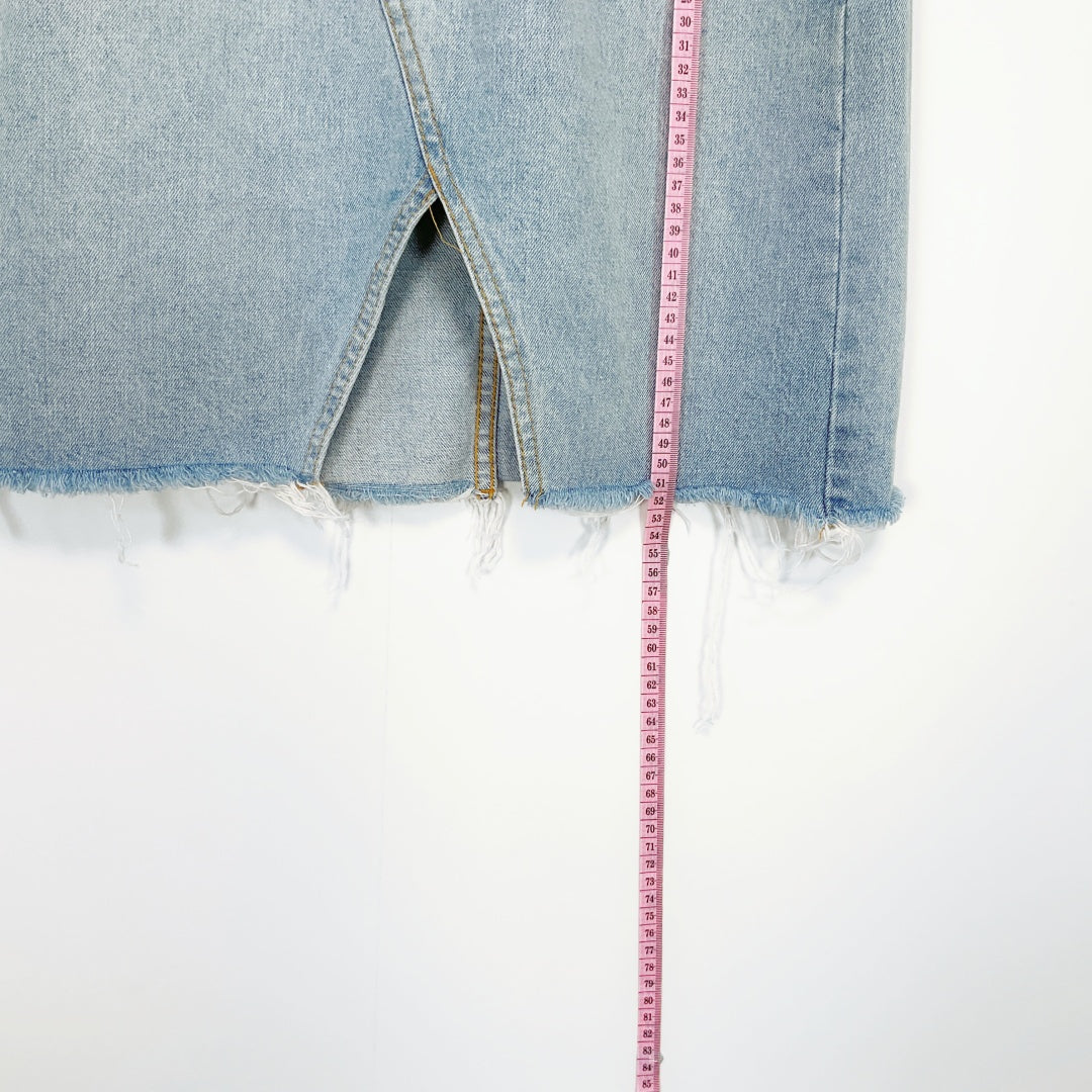 Cotton On - Denim Split Midi Skirt