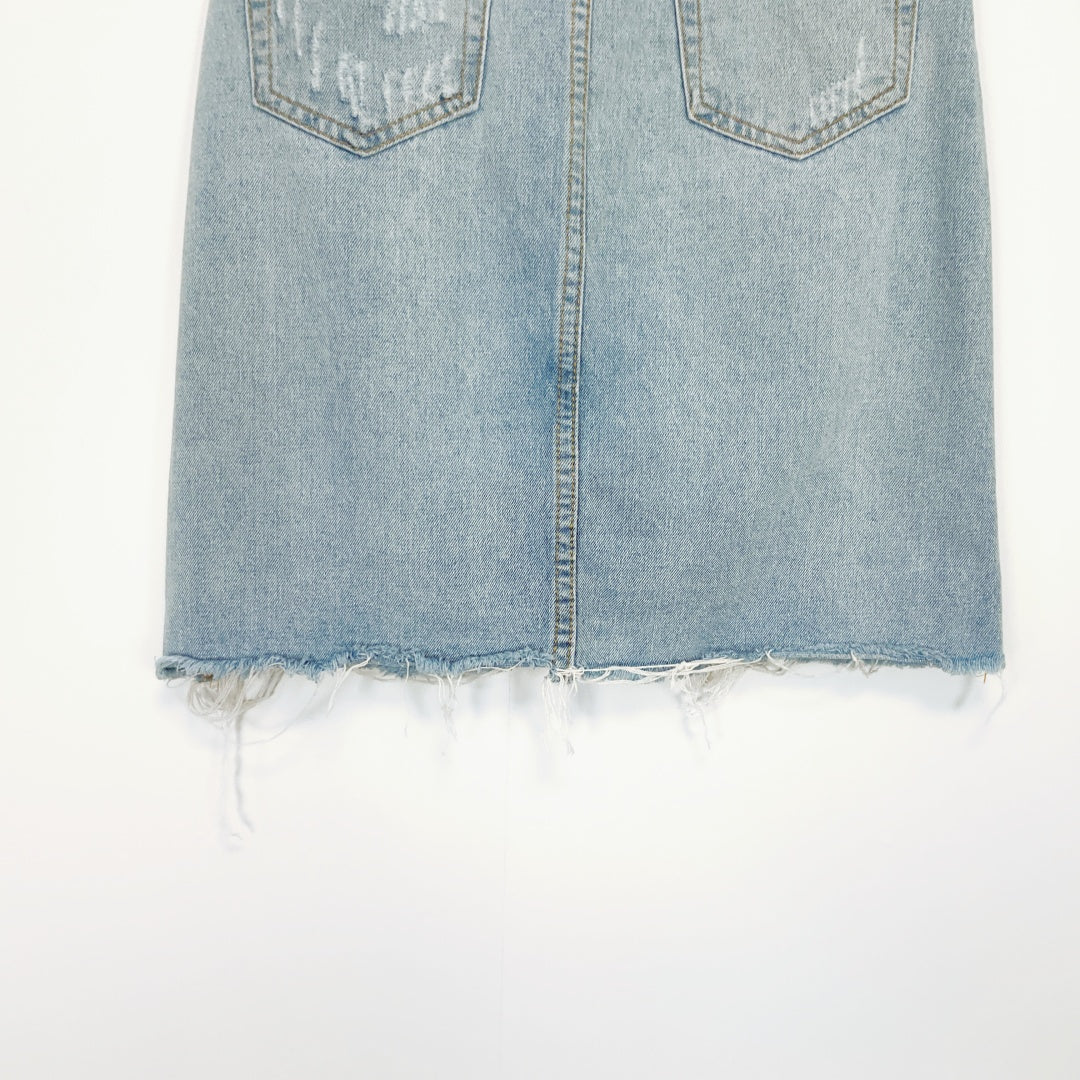 Cotton On - Denim Split Midi Skirt