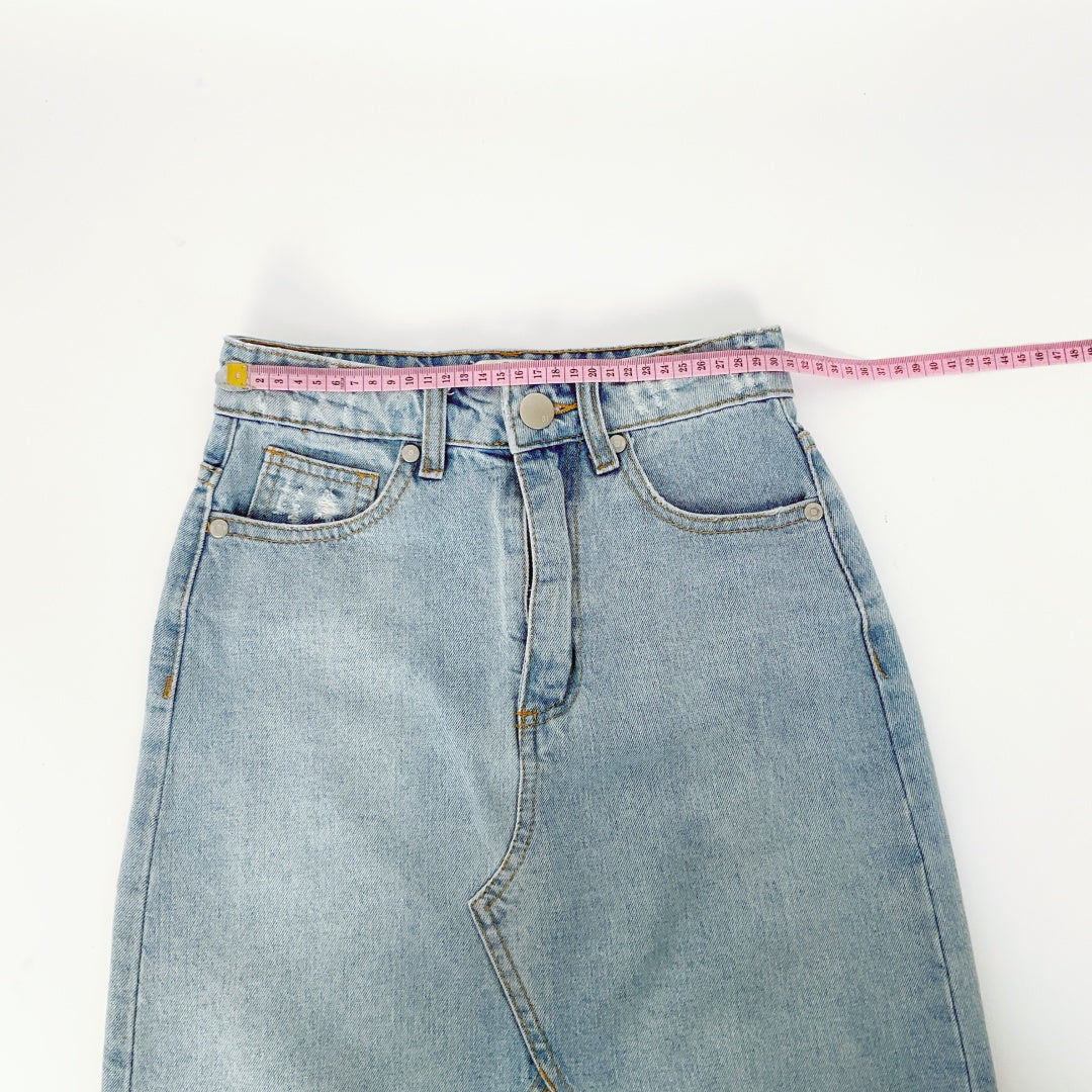 Cotton On - Denim Split Midi Skirt