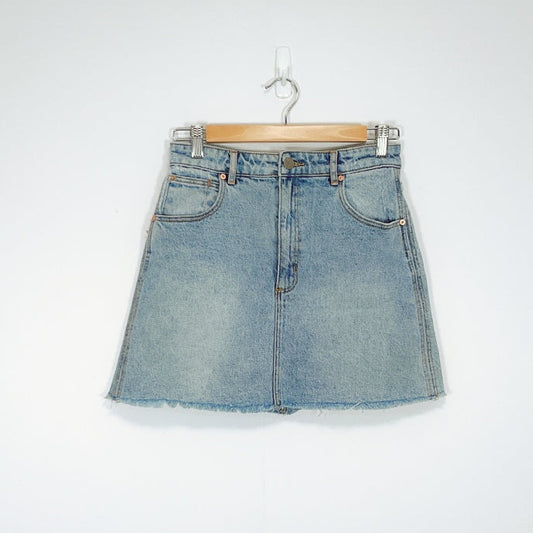 Abrand Jeans - Denim A-Line Mini Skirt