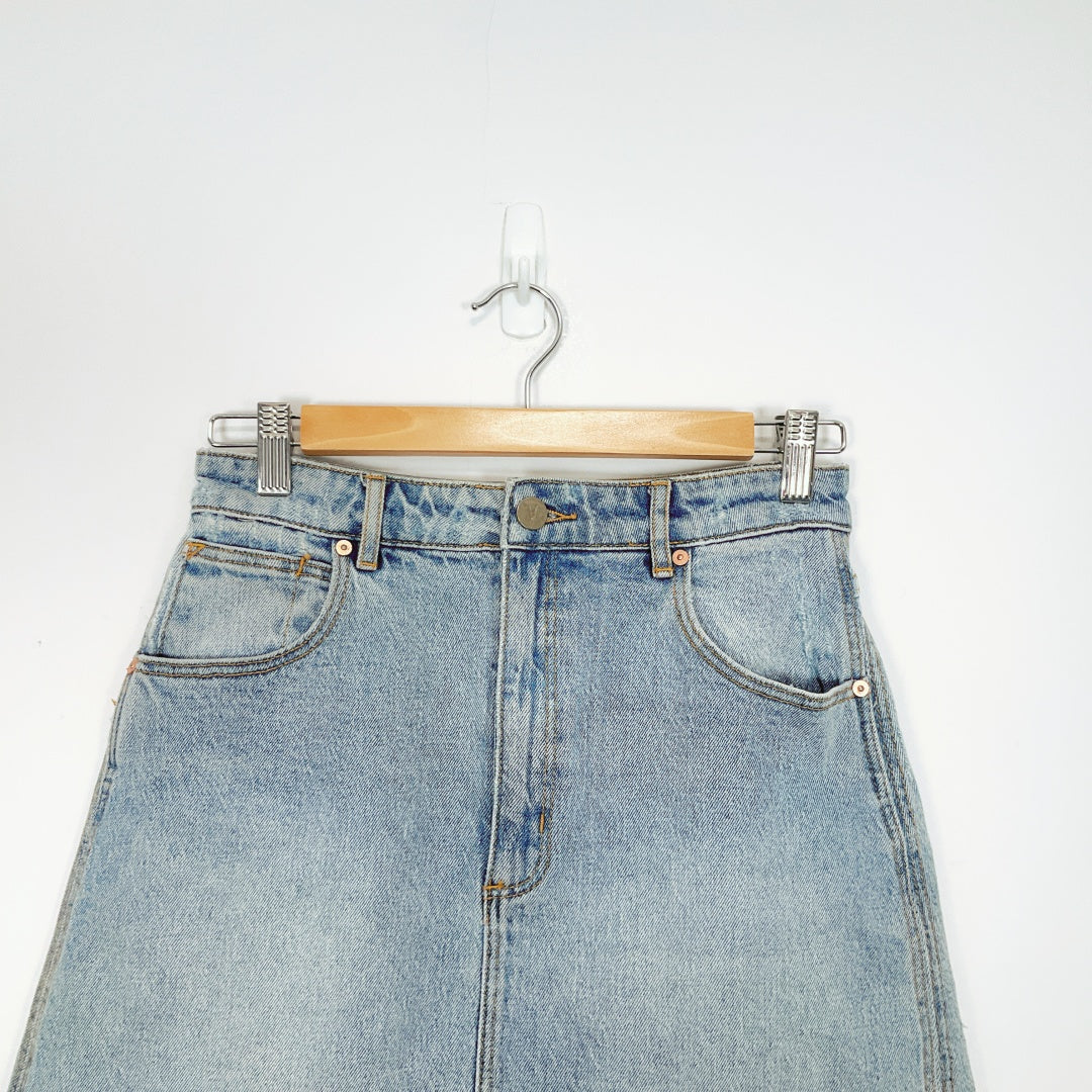 Abrand Jeans - Denim A-Line Mini Skirt