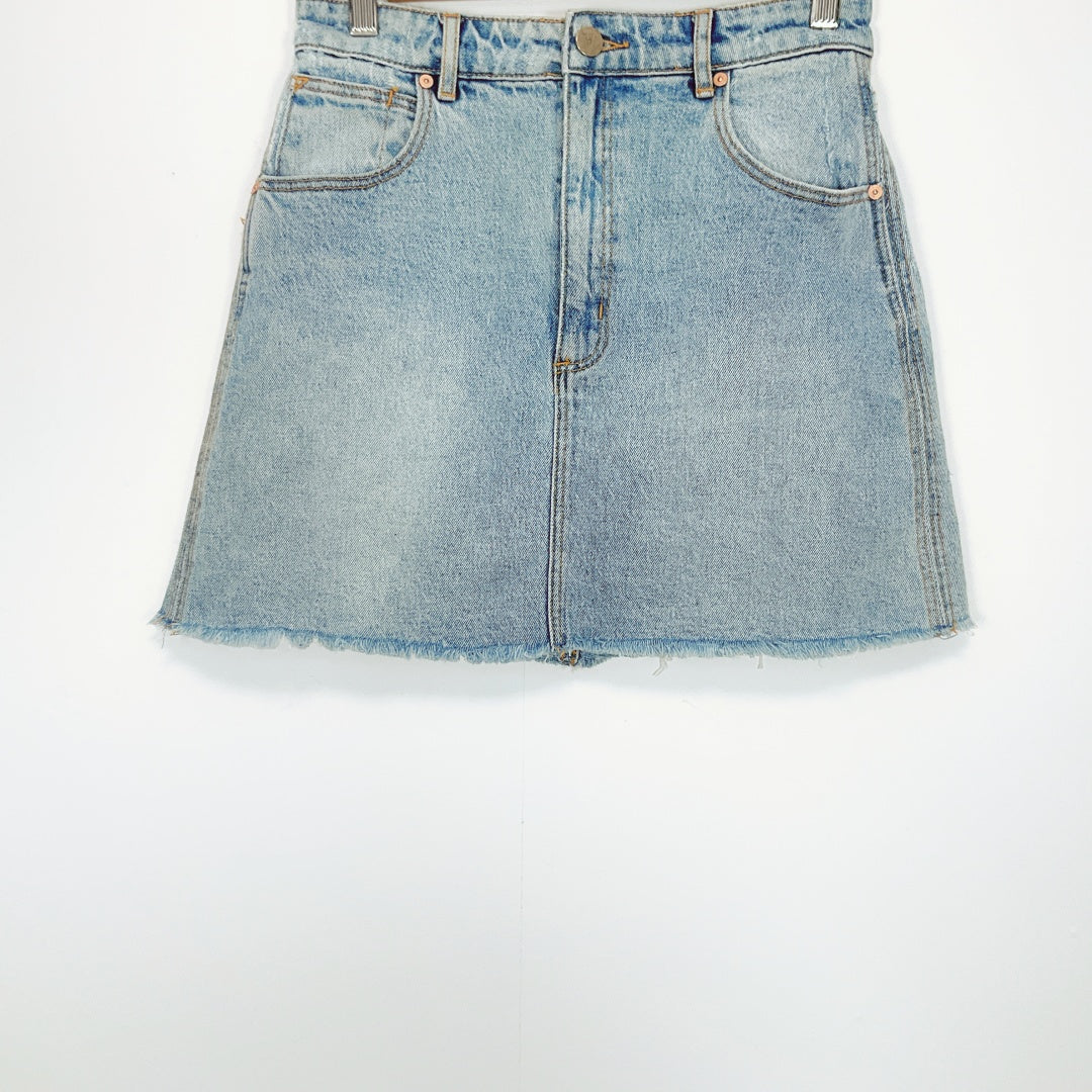 Abrand Jeans - Denim A-Line Mini Skirt