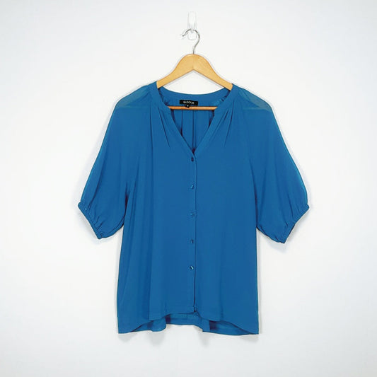Basque - Sheer Teal Blouse