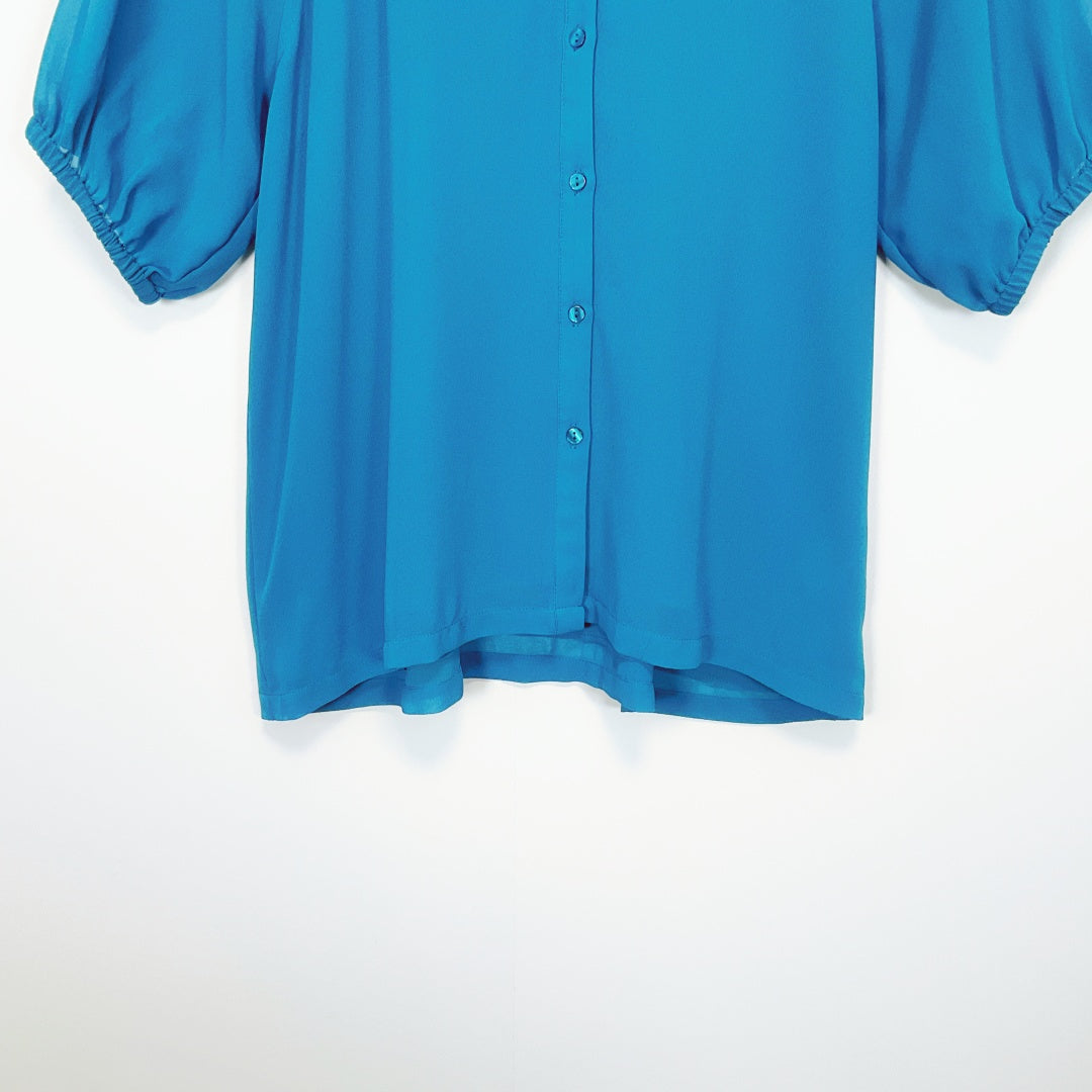 Basque - Sheer Teal Blouse