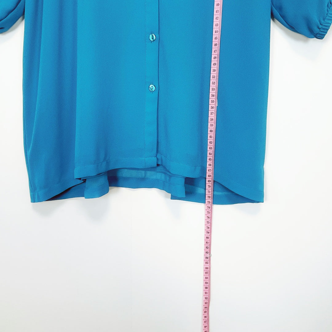 Basque - Sheer Teal Blouse