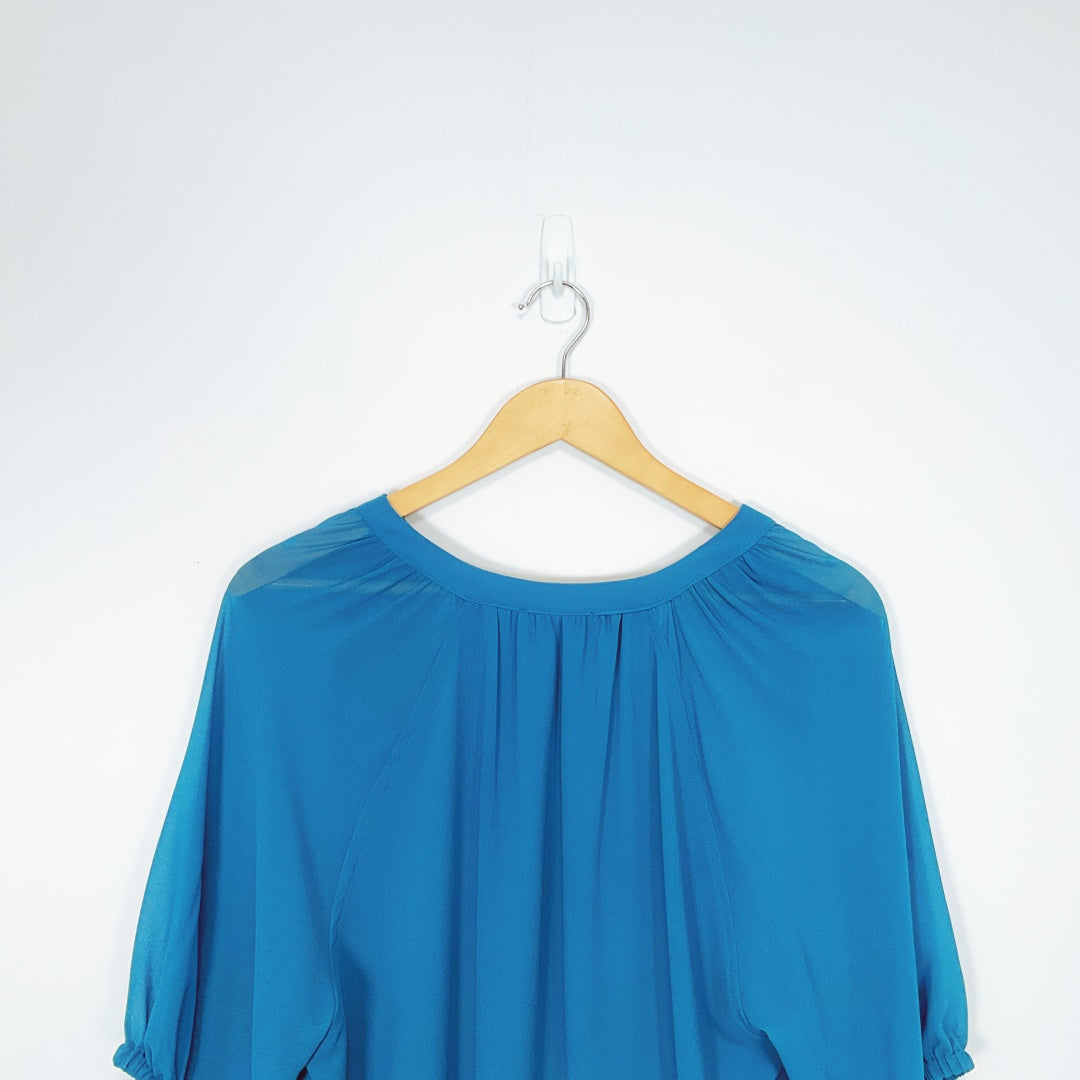 Basque - Sheer Teal Blouse