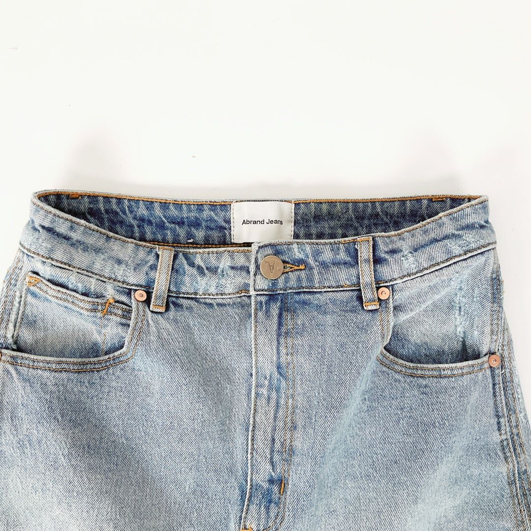 Abrand Jeans - Denim A-Line Mini Skirt