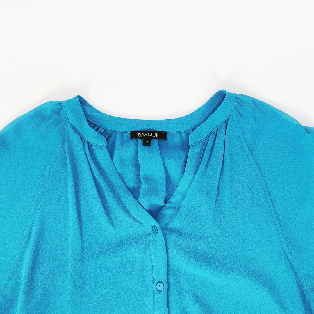 Basque - Sheer Teal Blouse