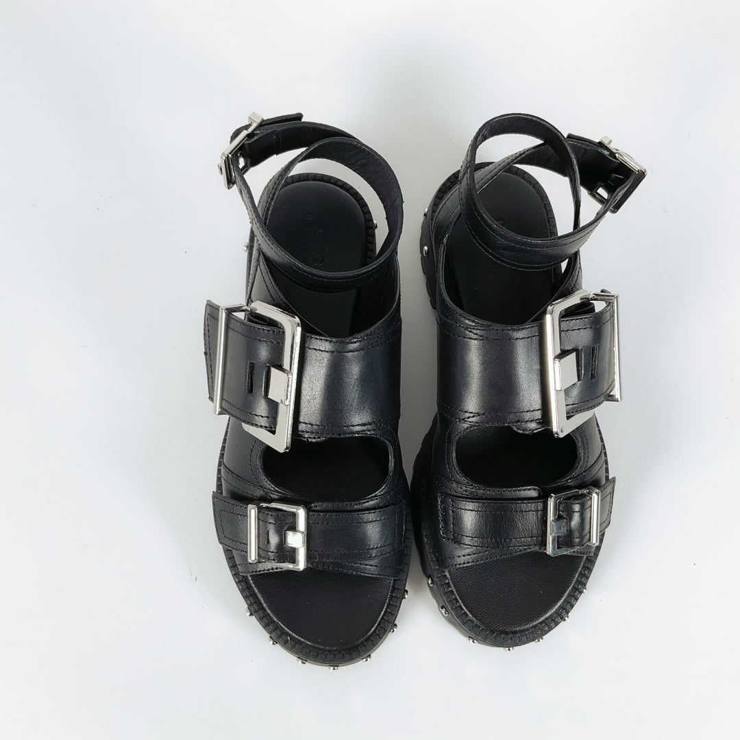 ASOS Design - Black Chunky Buckle Sandals