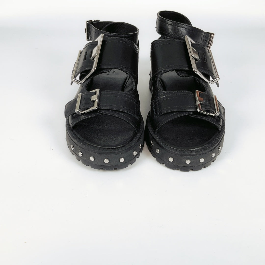 ASOS Design - Black Chunky Buckle Sandals