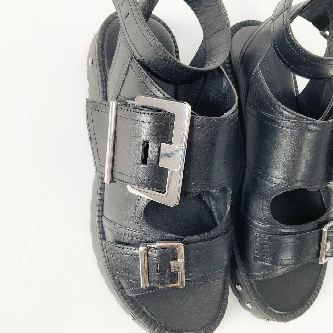 ASOS Design - Black Chunky Buckle Sandals