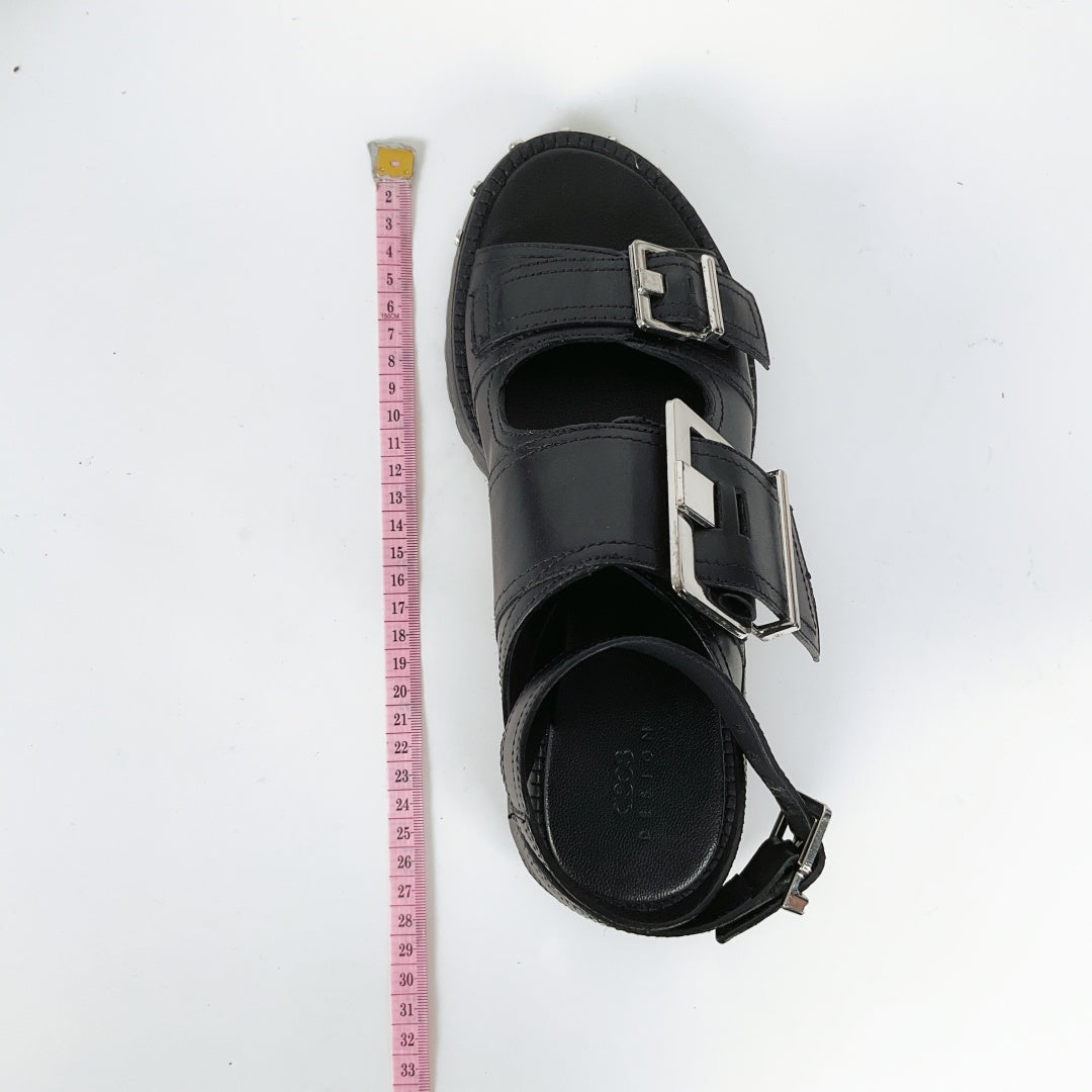 ASOS Design - Black Chunky Buckle Sandals