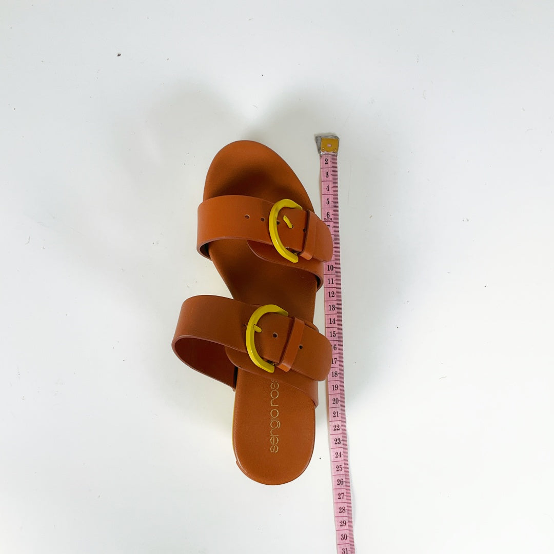 Sergio Rossi - Yellow Open Toe Clogs