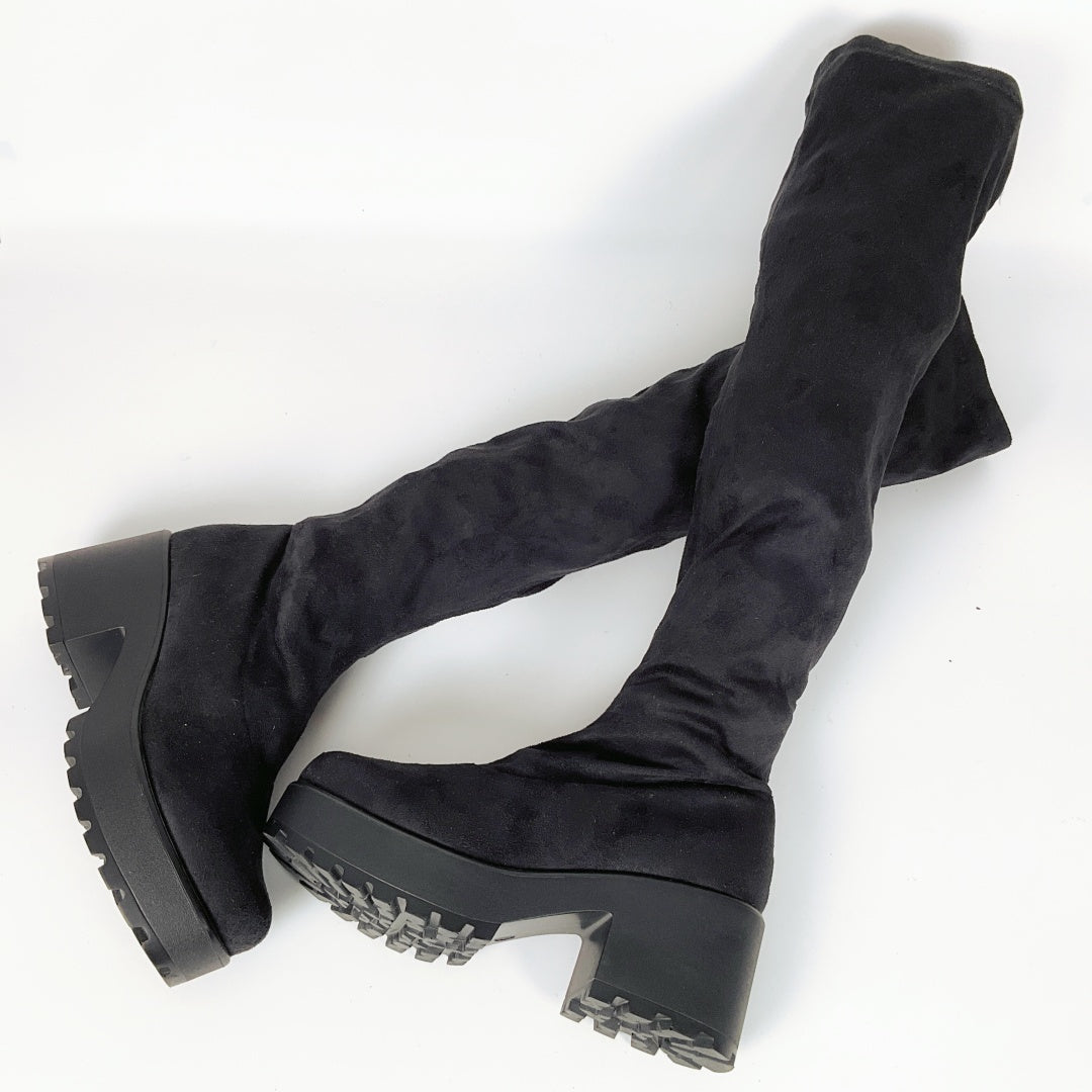 Celebrity - Black Over The Knee Boots