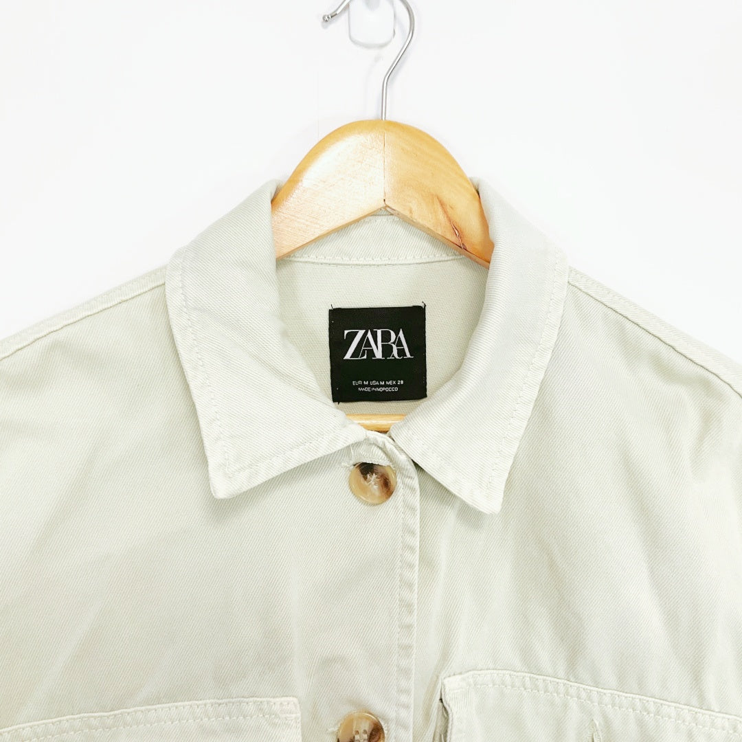 ZARA Women’s Cropped Cotton Jacket – EUR M