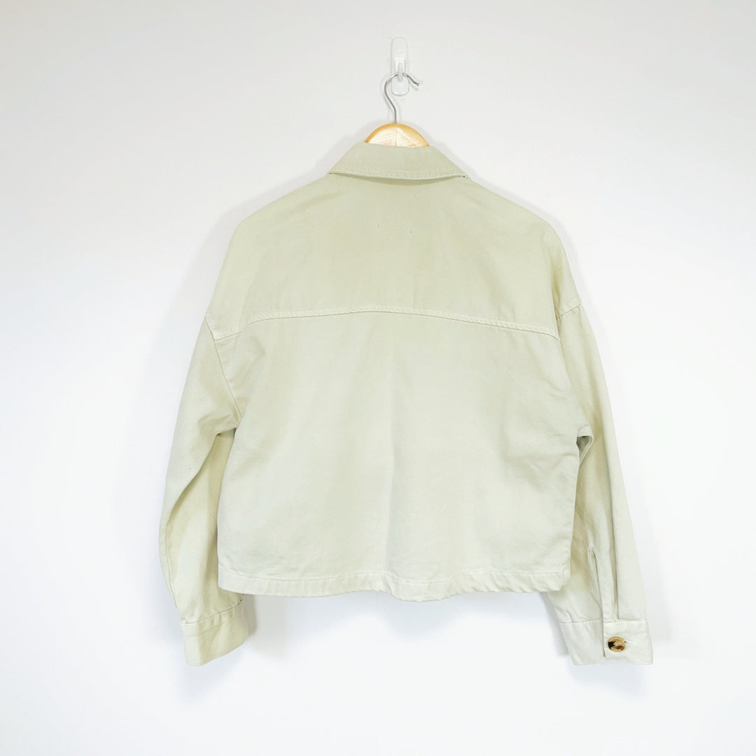 ZARA Women’s Cropped Cotton Jacket – EUR M