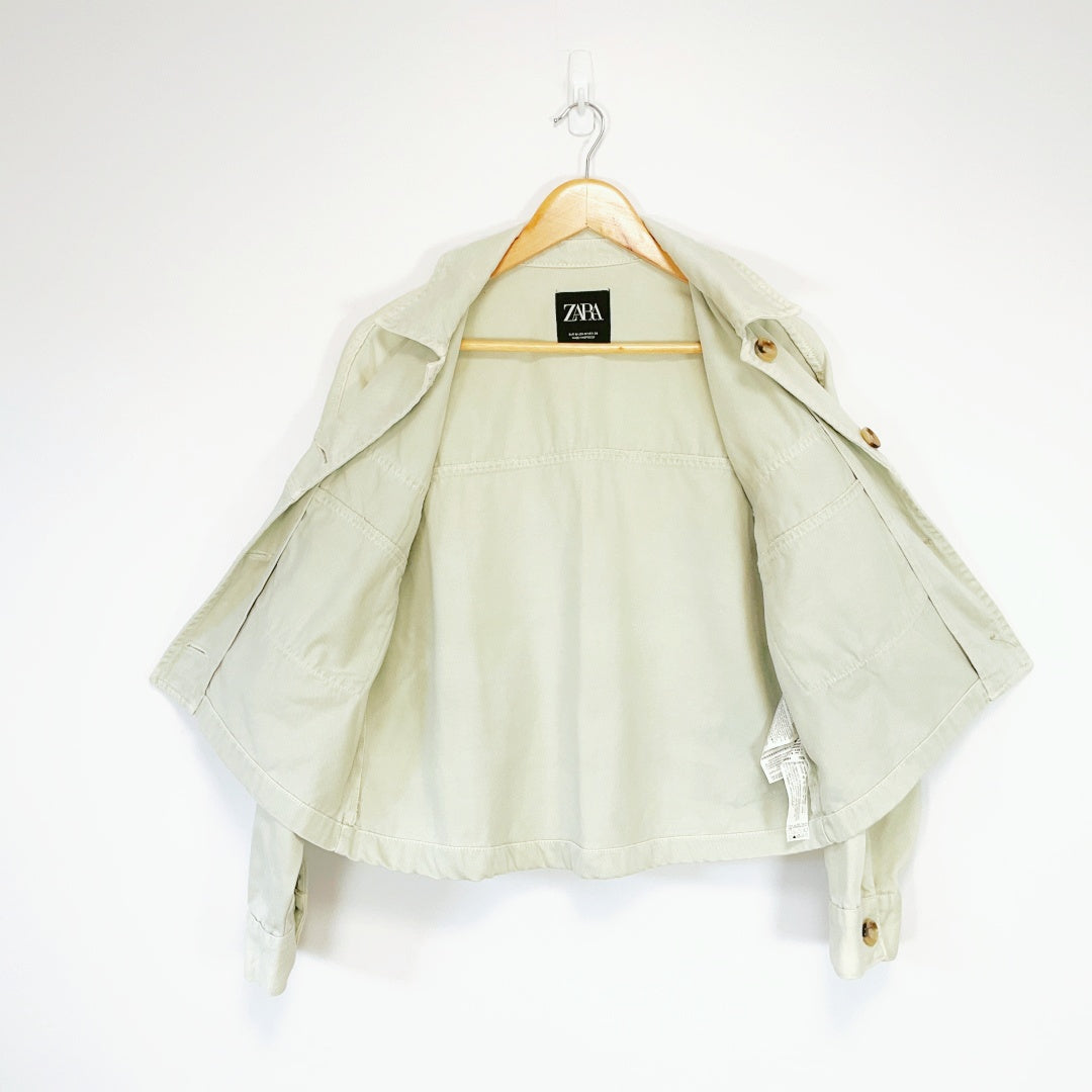 ZARA Women’s Cropped Cotton Jacket – EUR M