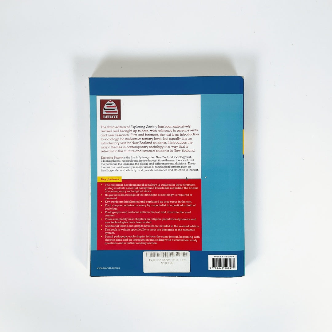 Exploring Society: Sociology for New Zealand Students (3rd Edition) - By Gregor McLennan, Ruth McManus & Paul Spoonley