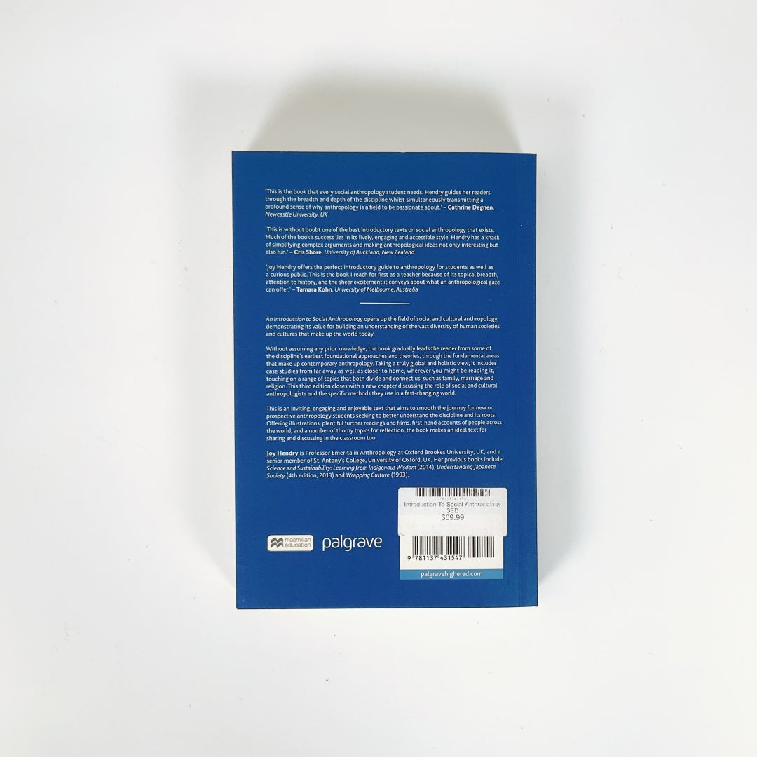 An Introduction to Social Anthropology (3rd Edition) - By Joy Hendry
