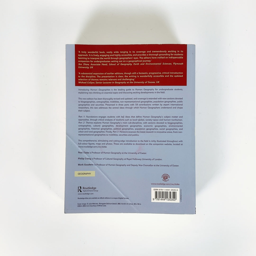 Introducing Human Geographies - By Paul Cloke, Philip Crang & Mark Goodwin