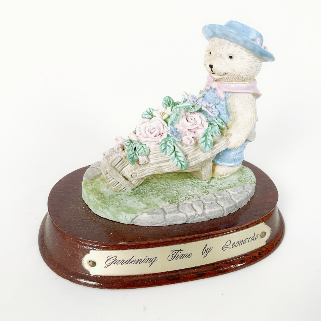 Leonardo Collectible Teddy Bear Figurines - Sunday Stroll & Gardening Time