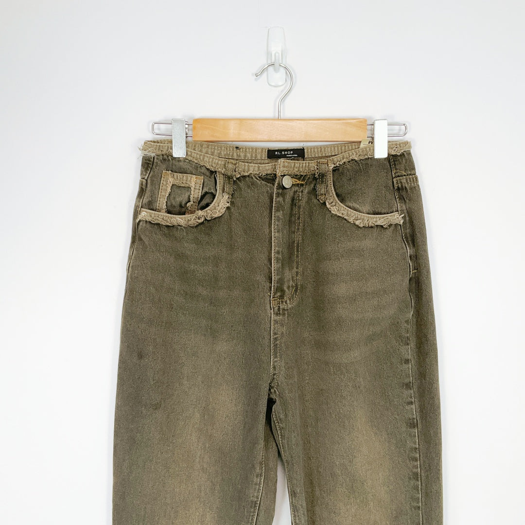 RL. SHOP - Brown Wide-Leg Jeans