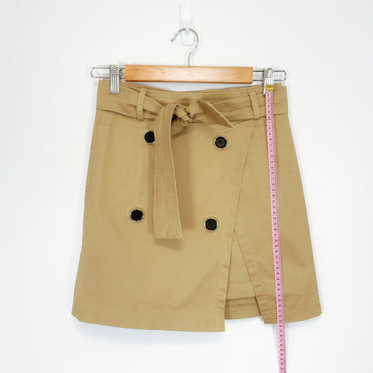 Secret of Me - Brown A-Line Skirt with Matching Belt