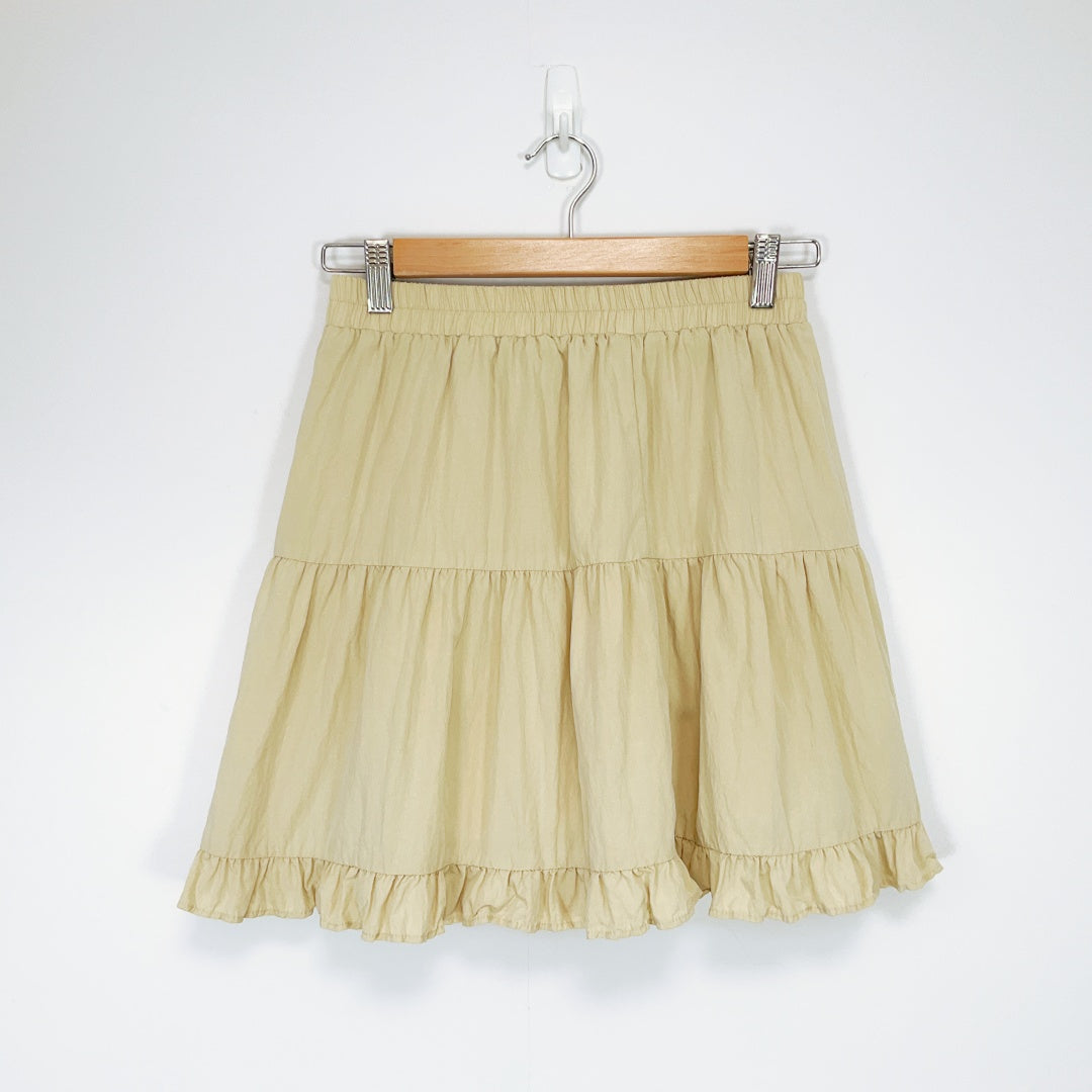 Trendseller C - Beige Ruffle Skirt