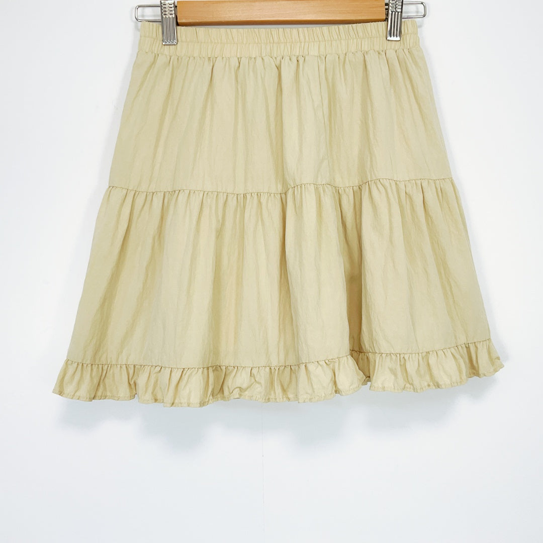 Trendseller C - Beige Ruffle Skirt