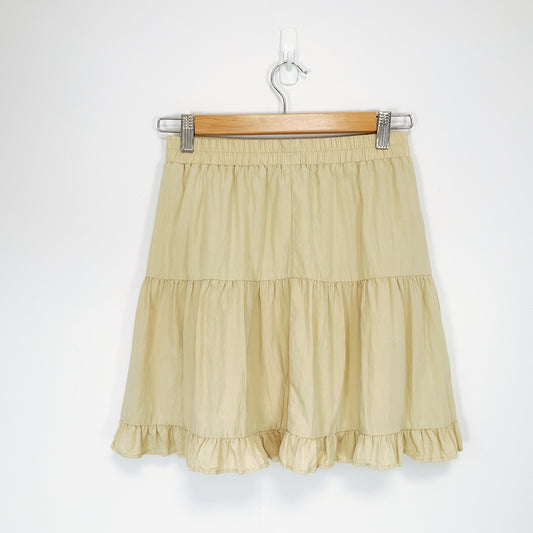 Trendseller C - Beige Ruffle Skirt