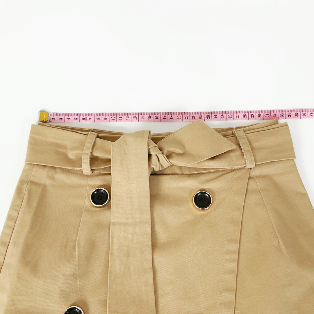 Secret of Me - Brown A-Line Skirt with Matching Belt