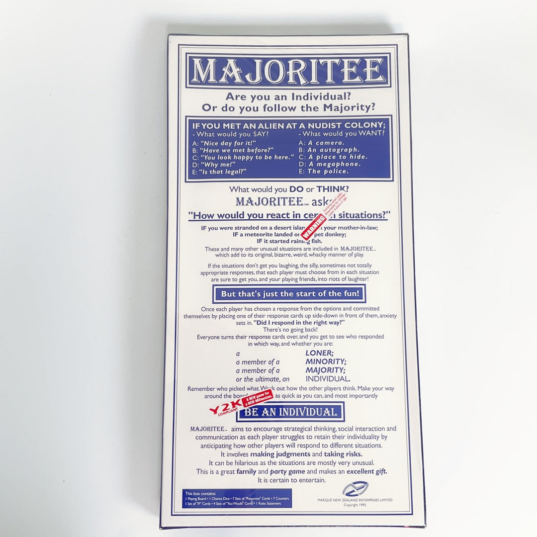 Marque New Zealand Enterprises Ltd - Majoritee - Be an Individual
