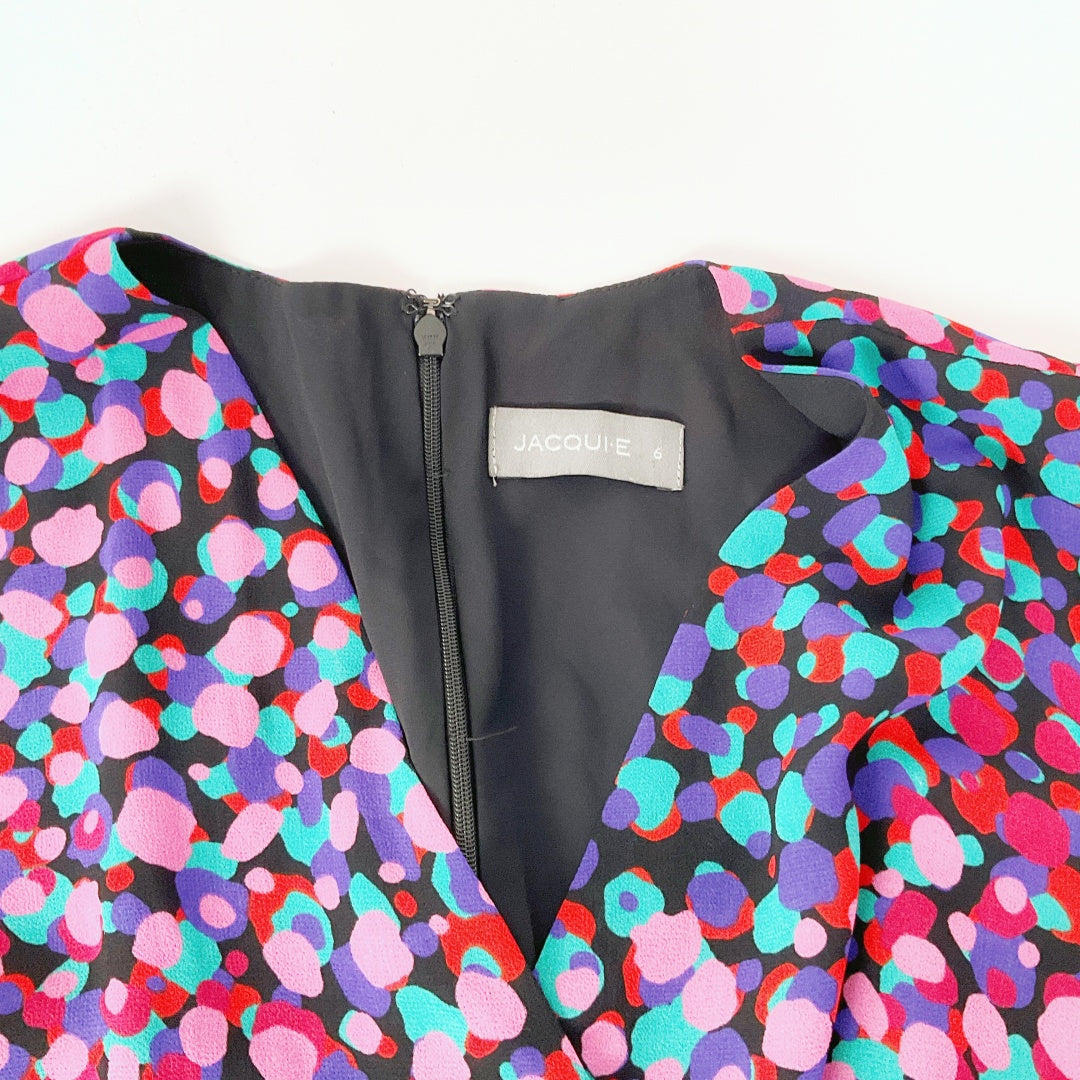 Jacqui E - Dotted Wrap Midi Dress