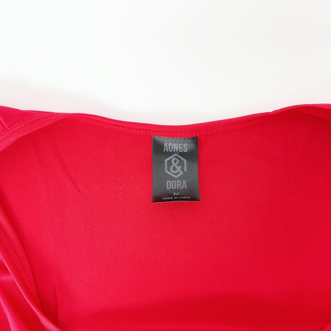 Agnes & Dora- Red Wrap Dress