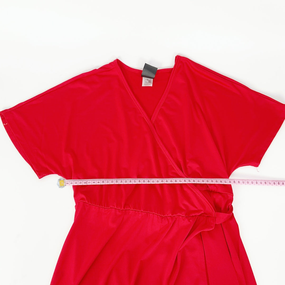Agnes & Dora- Red Wrap Dress