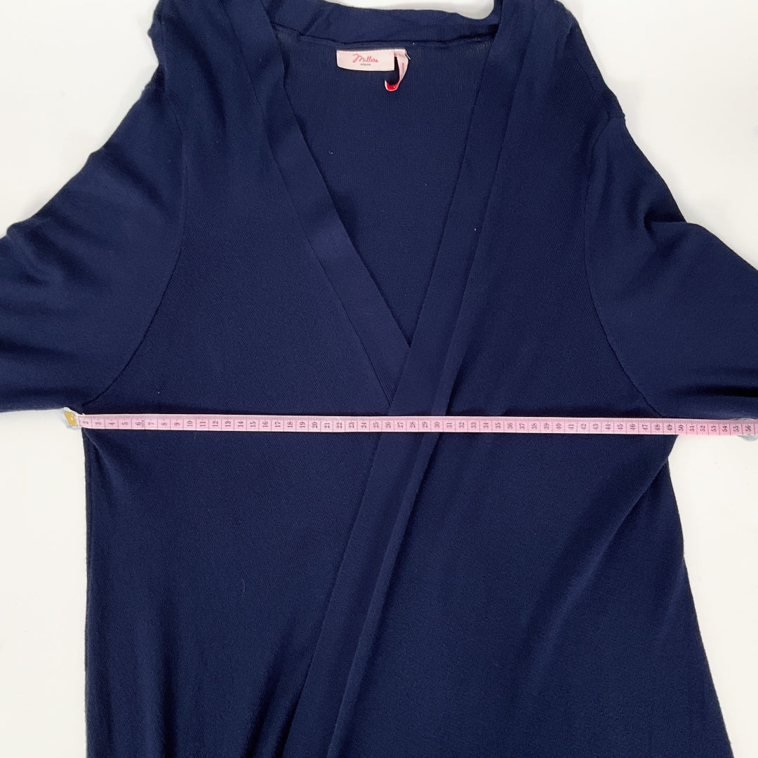 Millers - Navy Long Cardigan with White Strips