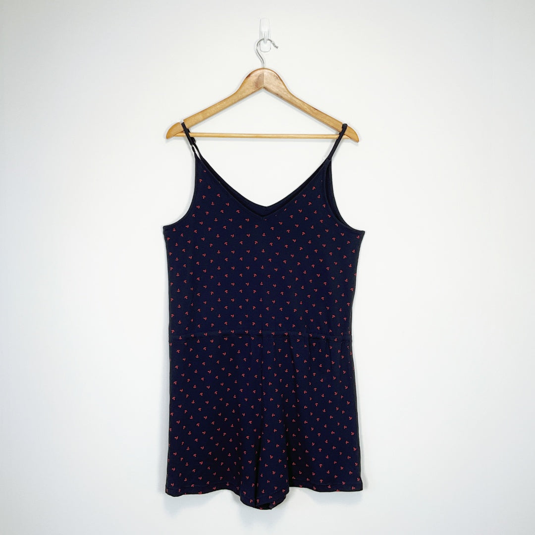 ONLY - Navy Tie Waist Playsuit